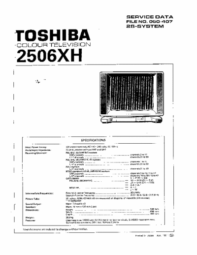 Toshiba 2506xh 2506xh