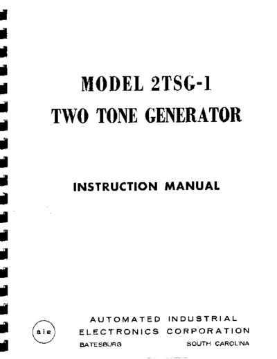 AIE 2TSG Two tone generator instruction manual