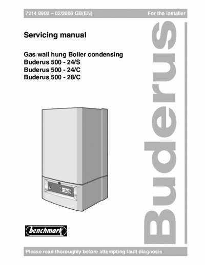Buderus 500 - 24/S [24/C] [28/C] Service manual Gas Wall Hung Boiler Condensing [02/2006 GB] - Part file 1/2, pag. 80