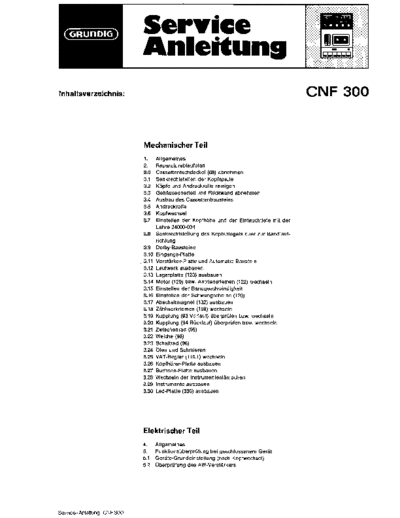 Grundig CNF 300 service manual