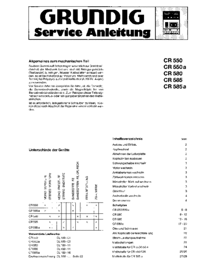 Grundig CR 550 service manual