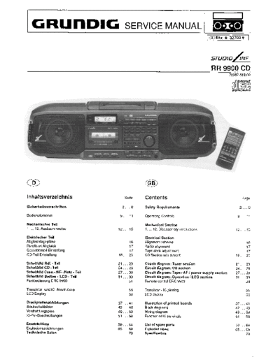 Grundig RR 9900 CD service manual