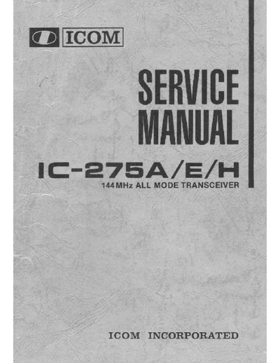 ICOM IC-275 Service Manual ICOM IC-275A/H
15 Multipart file