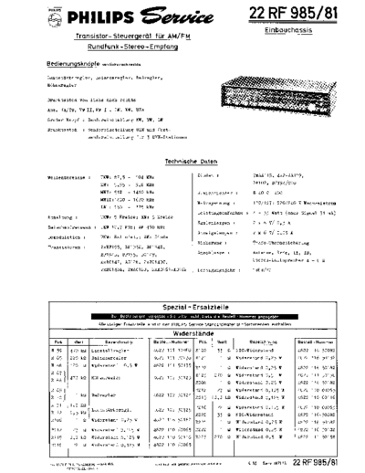 Philips 22RF895 service manual