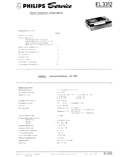 Philips EL3312 service manual