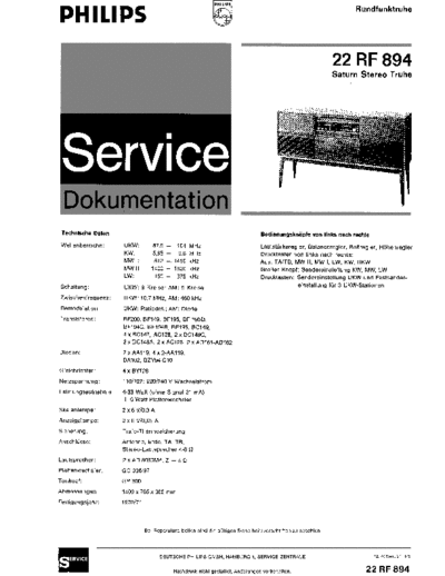 Philips 22RF894 service manual
