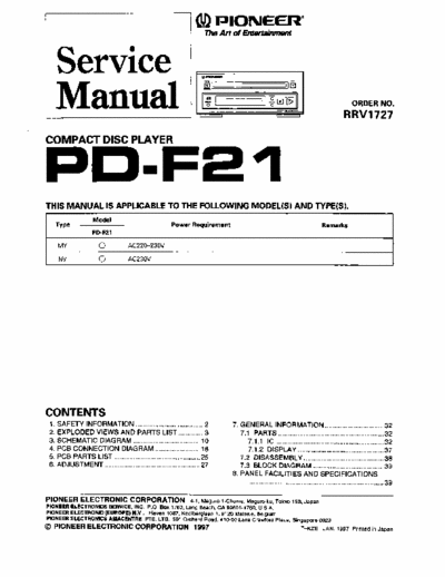 Pioneer PDF21 cd