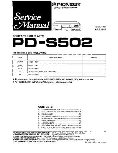 Pioneer PDS502 cd