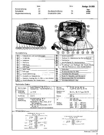 Schaub-Lorenz Amigo U-300 service manual