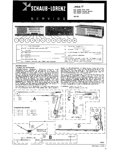 Schaub-Lorenz Viola T service manual