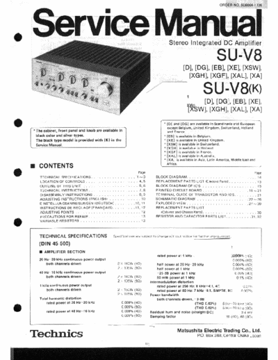 Technics SUV8 integrated amplifier