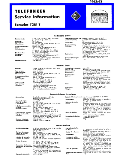 Telefunken Famulus 7381 T service manual