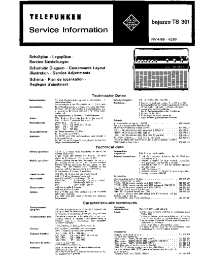 Telefunken bajazzo TS 301 service manual