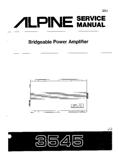ALPINE 3544 service manual