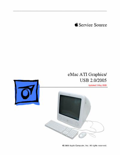 APPLE EMAC eMac product family. Powered by G4 processors
running at up to 1.25GHz, with a system bus of 167 MHz, the new eMac models come
with Mac OS X v.10.3