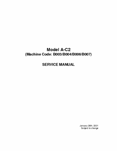 Ricoh aficio 1045 Service manual Ricoh Aficio 1045