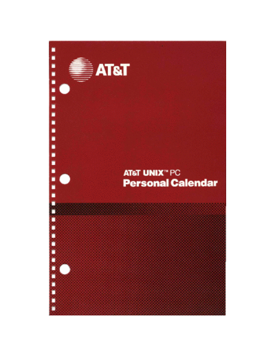 AT&T L-243630-106 ATT UNIX PC Personal Calendar 1985  AT&T 3b1 L-243630-106_ATT_UNIX_PC_Personal_Calendar_1985.pdf