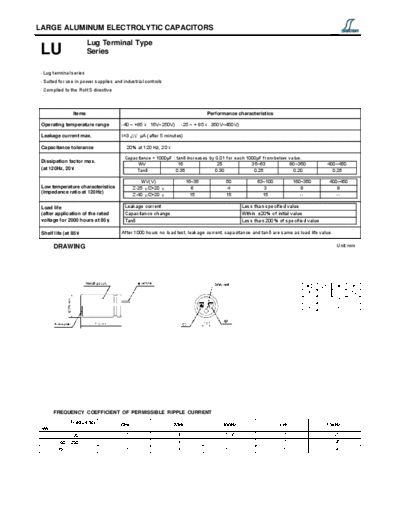 Decon Decon [lug] LU Series  . Electronic Components Datasheets Passive components capacitors Decon Decon [lug] LU Series.pdf