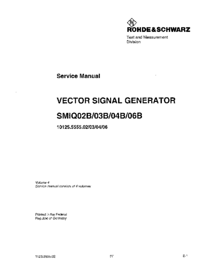 Rohde & Schwarz R&S SMIQ02B 252C03B 252C 04B 252C 06B Service Manual-Vol 4  Rohde & Schwarz R&S SMIQ02B_252C03B_252C 04B_252C 06B Service Manual-Vol 4.pdf