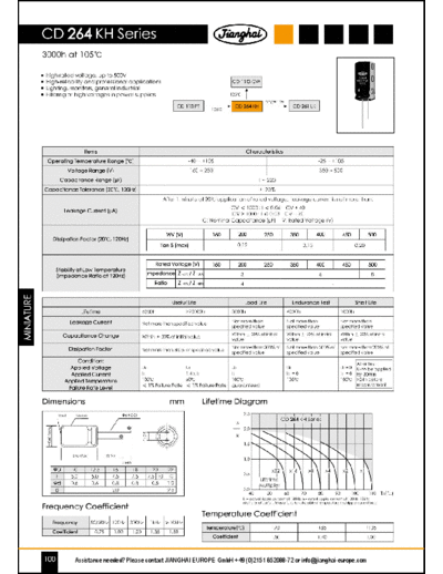 Jianghai [radial thru-hole] KH Series  . Electronic Components Datasheets Passive components capacitors Jianghai Jianghai [radial thru-hole] KH Series.pdf