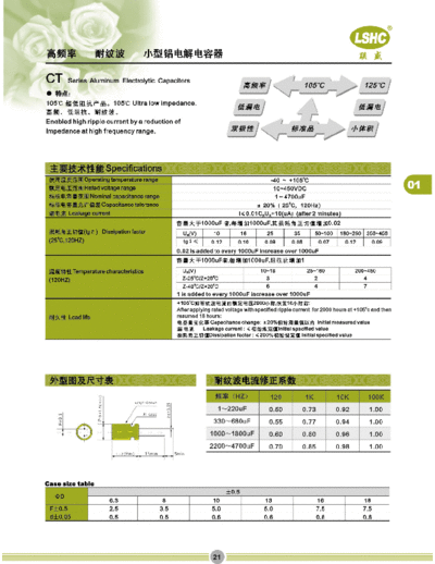 LSHC [radial thru-hole] CT Series  . Electronic Components Datasheets Passive components capacitors LSHC LSHC [radial thru-hole] CT Series.pdf