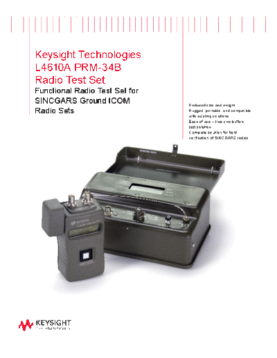 Agilent 5990-3664EN Keysight L4610A PRM - 34B Radio Test Set - Brochure c20140429 [3]  Agilent 5990-3664EN Keysight L4610A PRM - 34B Radio Test Set - Brochure c20140429 [3].pdf