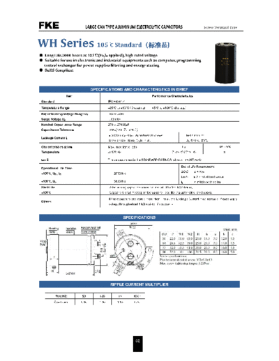 FKE [screw-terminal] WH Series Series  . Electronic Components Datasheets Passive components capacitors FKE FKE [screw-terminal] WH Series Series.pdf