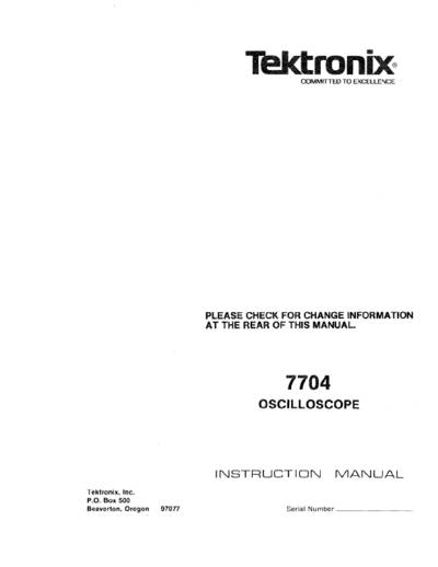 Tektronix 7704 Oscilloscope (1970) WW  Tektronix 7704 Oscilloscope (1970) WW.pdf