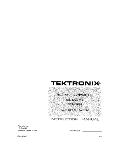 Tektronix 7D12 Op  Tektronix 7D12_Op.pdf