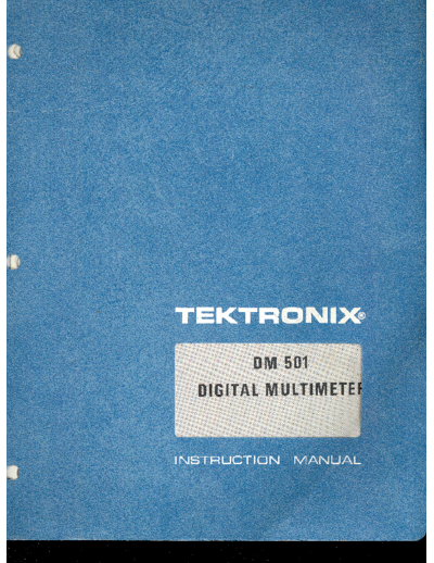 Tektronix DM501   Tektronix DM501 .pdf