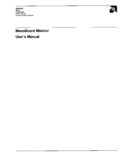 AMD 00680114rB MonoBoardMonitor  AMD multibus 00680114rB_MonoBoardMonitor.pdf