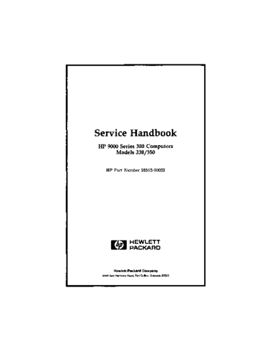 HP 98562-90039 Series 300 Models 330 350 Service Handbook Feb87  HP 9000_300 98562-90039_Series_300_Models_330_350_Service_Handbook_Feb87.pdf