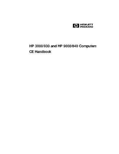 HP 09740-90023 HP 3000 930 9000 840 CE Handbook Nov86  HP 9000_800 09740-90023_HP_3000_930_9000_840_CE_Handbook_Nov86.pdf