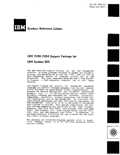 IBM C28-6501-2 7090 SupportForSys360 Nov64  IBM 7090 C28-6501-2_7090_SupportForSys360_Nov64.pdf