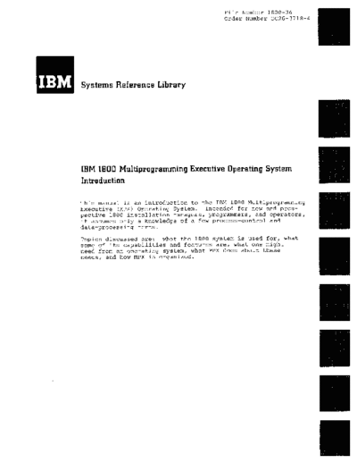 IBM GC26-3718-4 1800 Multiprogramming Executive Introduction Jun70  IBM 1800 GC26-3718-4_1800_Multiprogramming_Executive_Introduction_Jun70.pdf