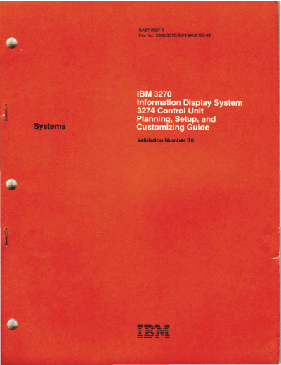 IBM GA27-2827-6 3274 Control Unit Planning Mar80  IBM 3270 GA27-2827-6_3274_Control_Unit_Planning_Mar80.pdf