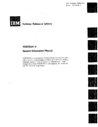 IBM F28-8074-3 FORTRANII GenInf  IBM fortran F28-8074-3_FORTRANII_GenInf.pdf