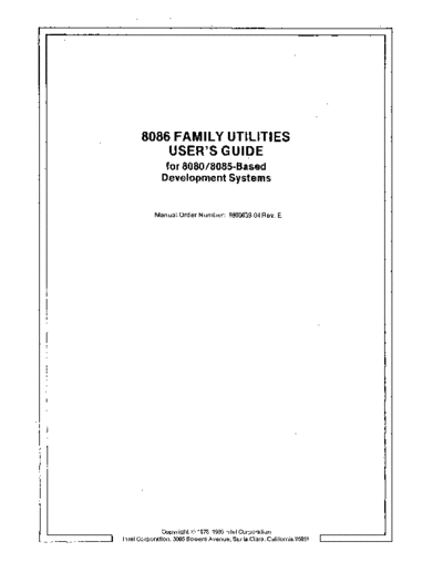 Intel 9800639-04E 8086 Famility Utilities Users Guide May82  Intel ISIS_II 9800639-04E_8086_Famility_Utilities_Users_Guide_May82.pdf