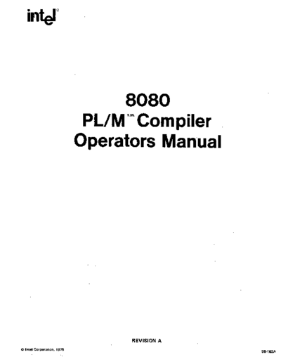 Intel 98-103A PLM CompilerOperationsMan 1975  Intel PLM 98-103A_PLM_CompilerOperationsMan_1975.pdf