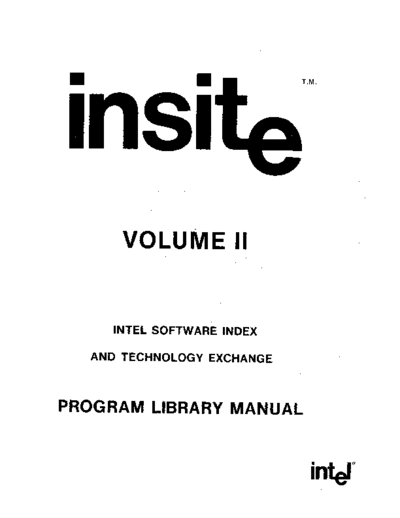 Intel INSITE pgmLibrManVol2 Aug79  Intel insite INSITE_pgmLibrManVol2_Aug79.pdf