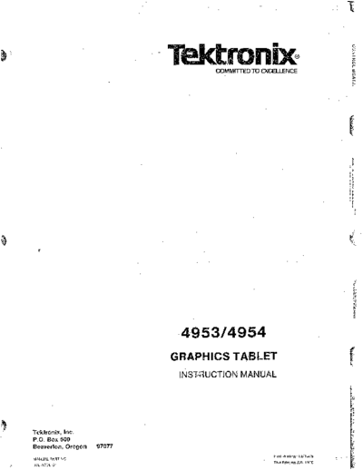 Tektronix 070-1791-01 4953 4954 Graphics Tablet Instruction Manual Jun 1980  Tektronix 49xx 070-1791-01_4953_4954_Graphics_Tablet_Instruction_Manual_Jun_1980.pdf