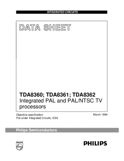 Various TDA8360 61 62 3  . Electronic Components Datasheets Various TDA8360_61_62_3.pdf