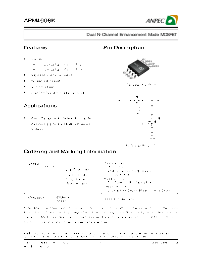 Various aPM4906  . Electronic Components Datasheets Various aPM4906.pdf