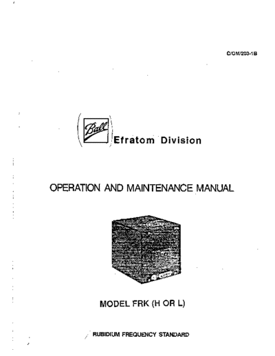 EFRATOM FRK-L Service Manual  . Rare and Ancient Equipment EFRATOM Efratom_FRK-L_Service_Manual.pdf