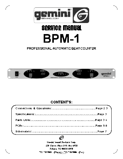 GEMINI hfe gemini bpm-1 service  GEMINI Audio BPM-1 hfe_gemini_bpm-1_service.pdf