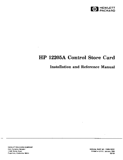 HP 12205-90001 CtlStoreCard Jan84  HP 1000 A-series 12205-90001_CtlStoreCard_Jan84.pdf