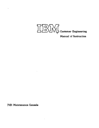 IBM R23-9713 7101 Maint Console 1961  IBM 7030 ce R23-9713_7101_Maint_Console_1961.pdf