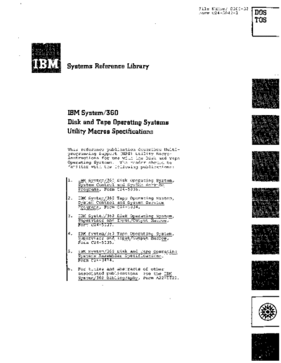 IBM C24-5042-1 Disk and Tape Operating Systems Utility Macros Specifications Oct66  IBM 360 dos C24-5042-1_Disk_and_Tape_Operating_Systems_Utility_Macros_Specifications_Oct66.pdf