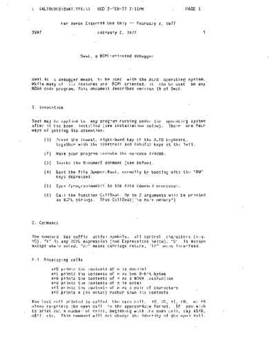 xerox Swat A BCPL Oriented Debugger Feb77  xerox alto memos_1977 Swat_A_BCPL_Oriented_Debugger_Feb77.pdf