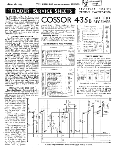 COSSOR Cossor 435B  . Rare and Ancient Equipment COSSOR 435B Cossor_435B.pdf